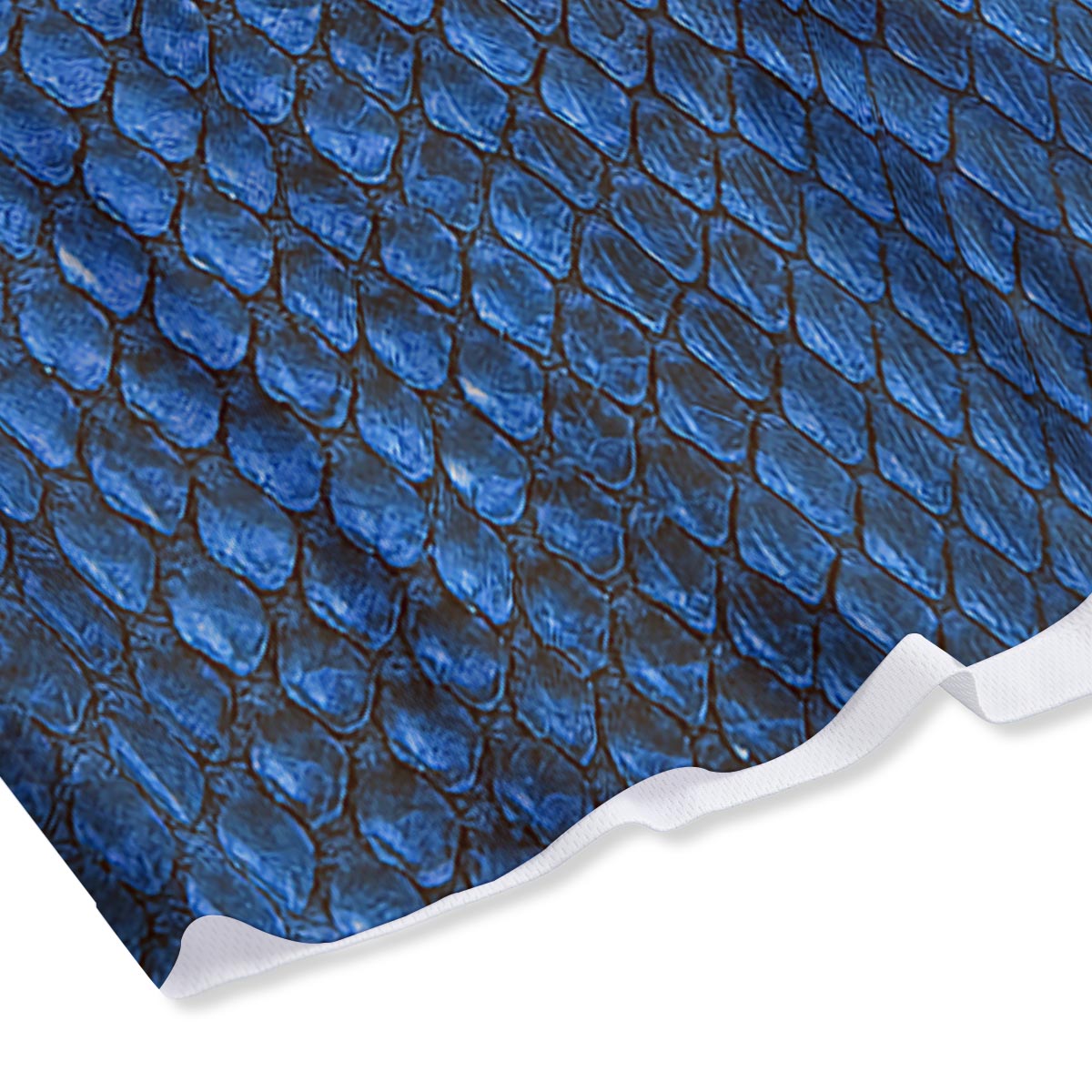 Snakeskin Steel Blue Print Mesh Shorts