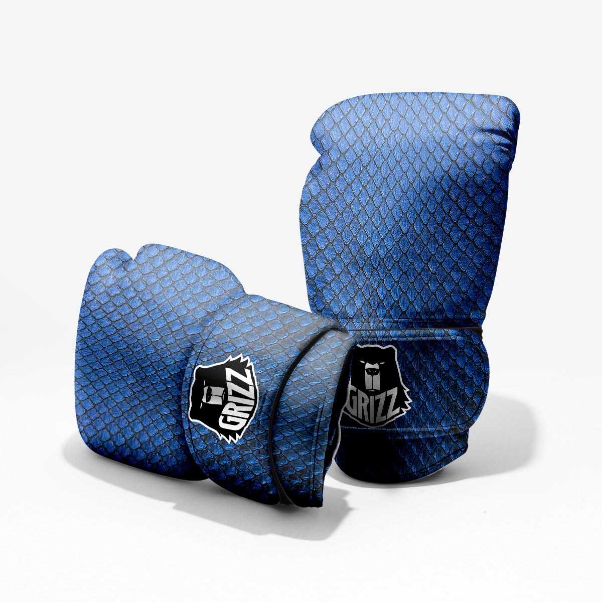 Snakeskin Steel Blue Print Pro Boxing Glove