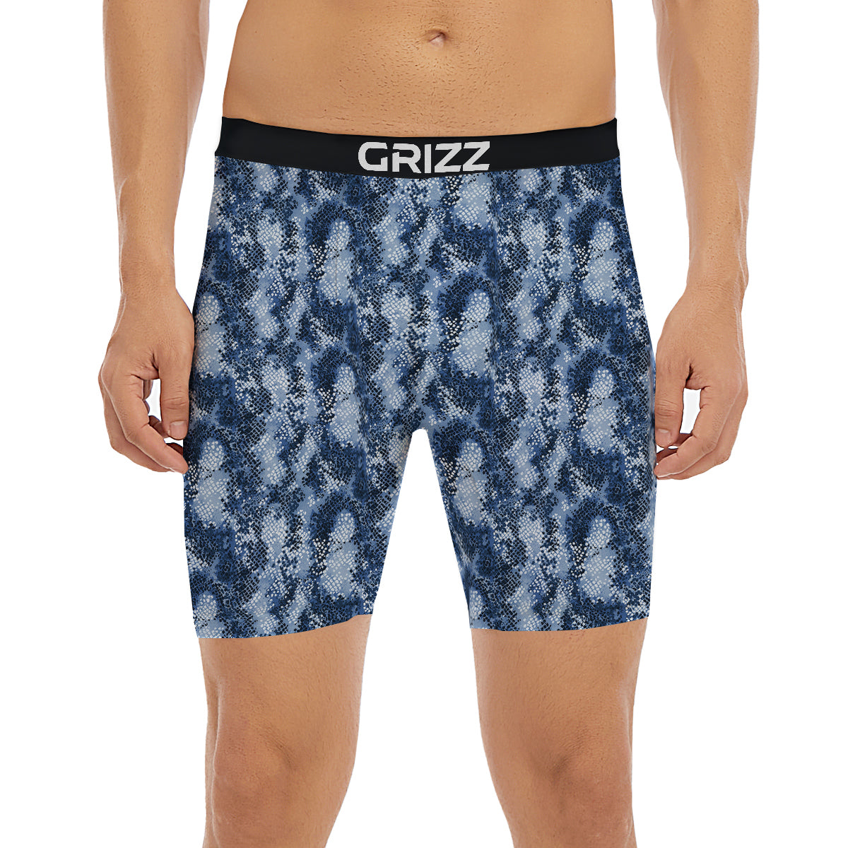 Snakeskin Watercolor Print Pattern Boxer Briefs-grizzshop