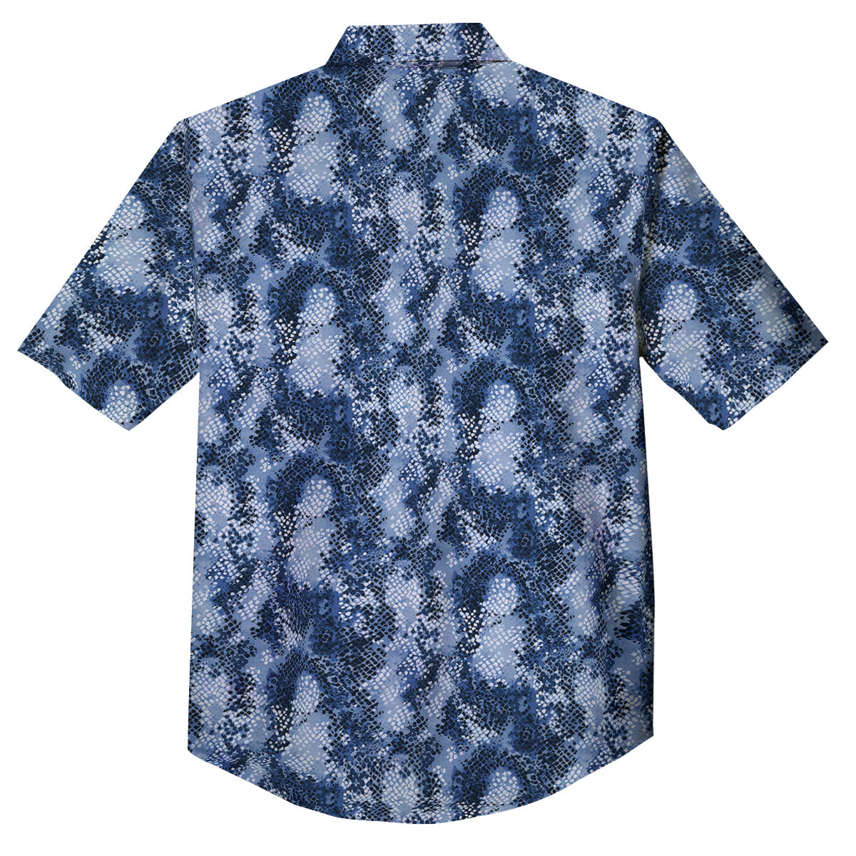 Snakeskin Watercolor Print Pattern Button Up Shirt-grizzshop