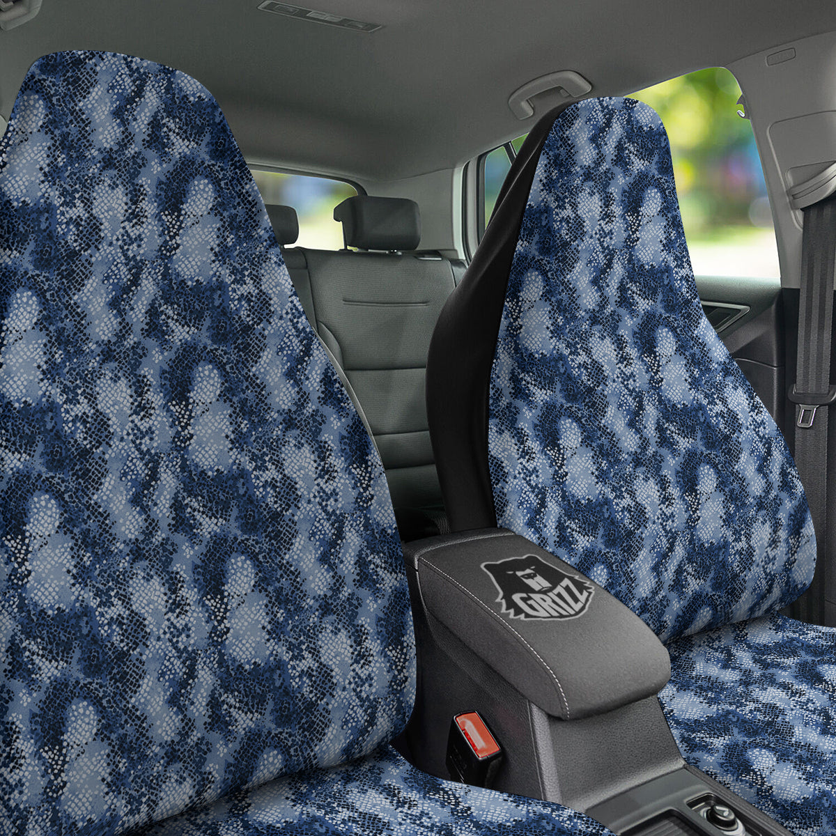 Snakeskin Watercolor Print Pattern Car Seat Covers-grizzshop