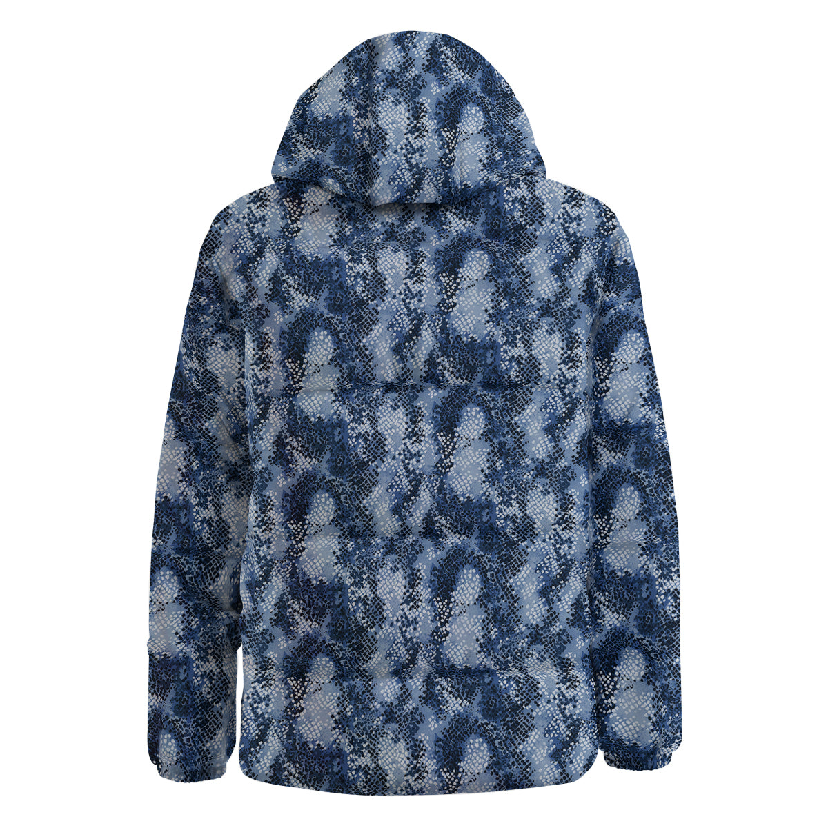 Snakeskin Watercolor Print Pattern Down Jacket-grizzshop