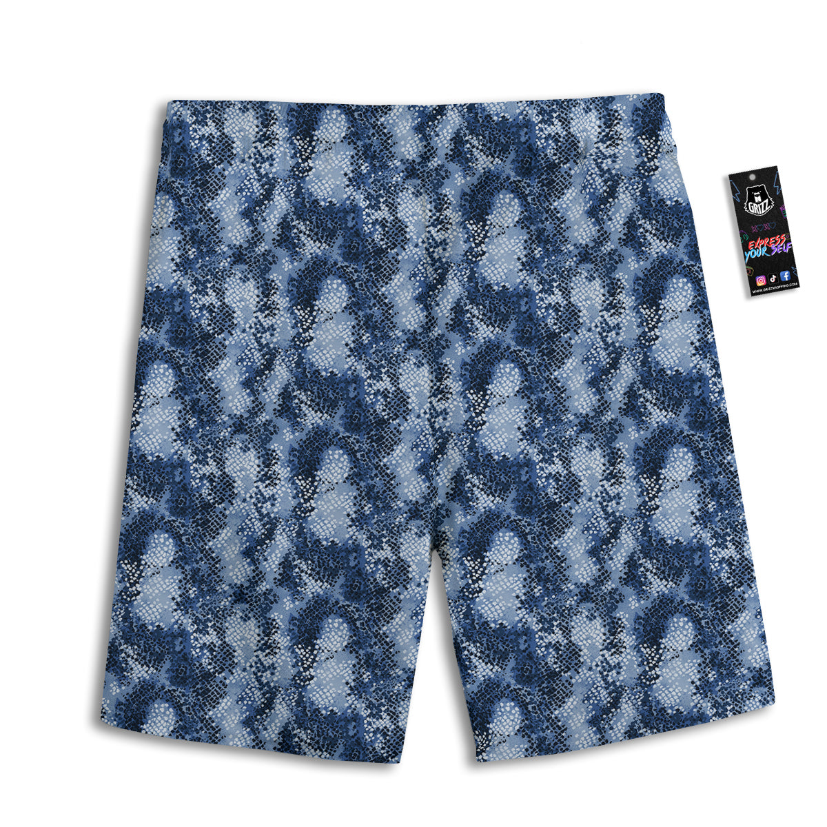 Snakeskin Watercolor Print Pattern Men's Athletic Shorts