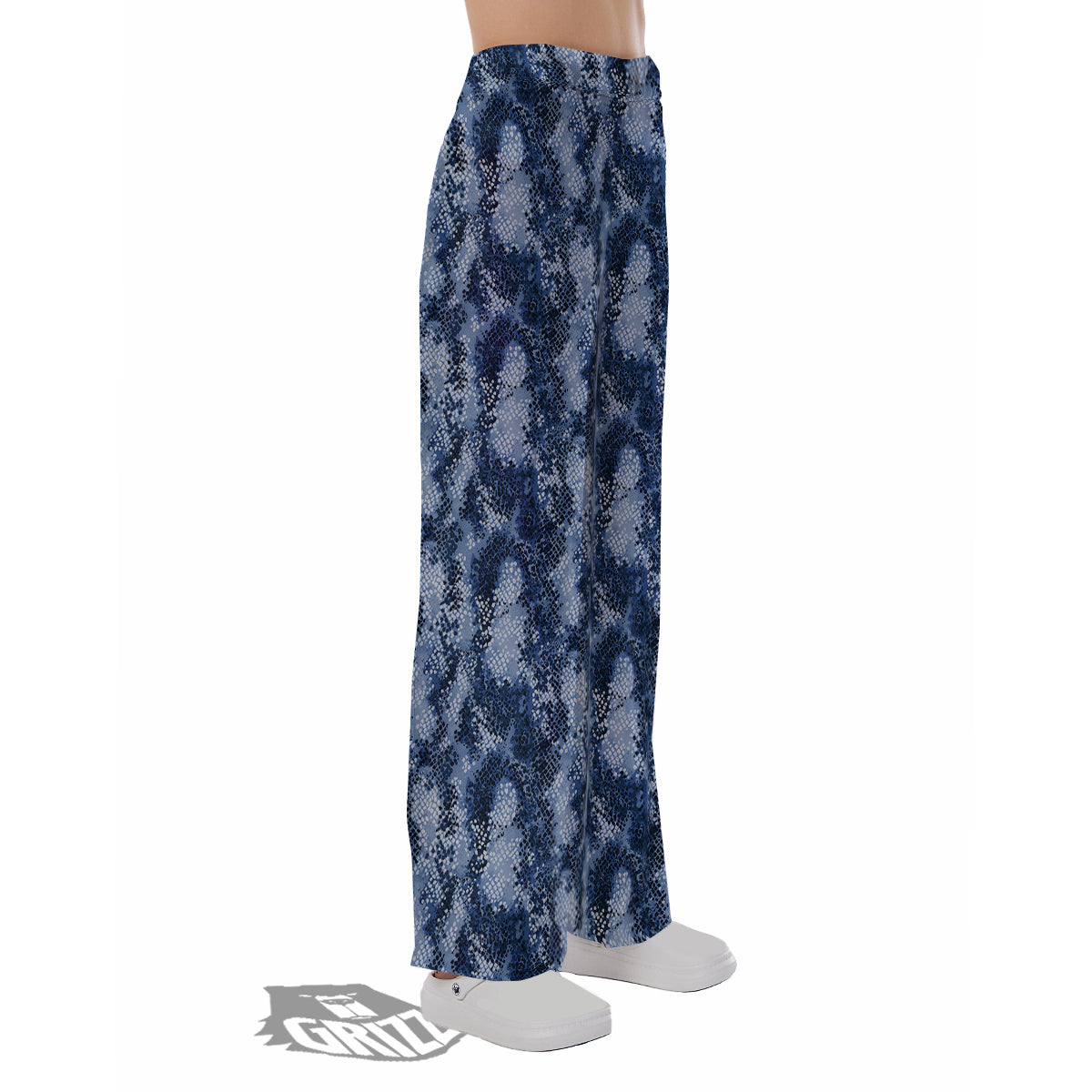 Snakeskin Watercolor Print Pattern Pajama Pants-grizzshop