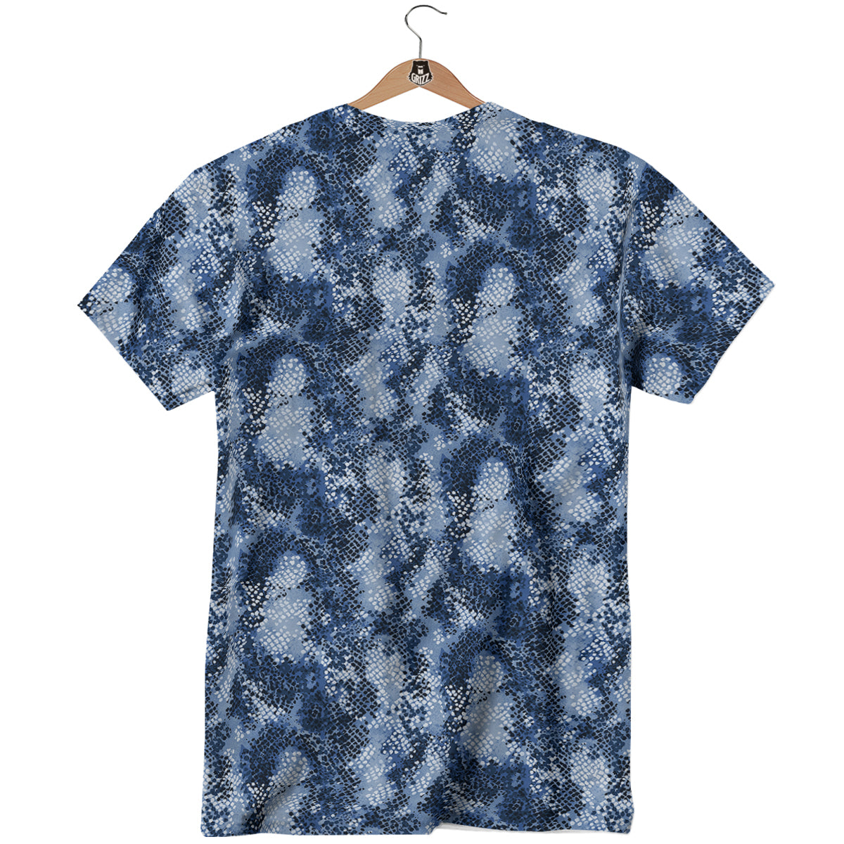 Snakeskin Watercolor Print Pattern T-Shirt-grizzshop