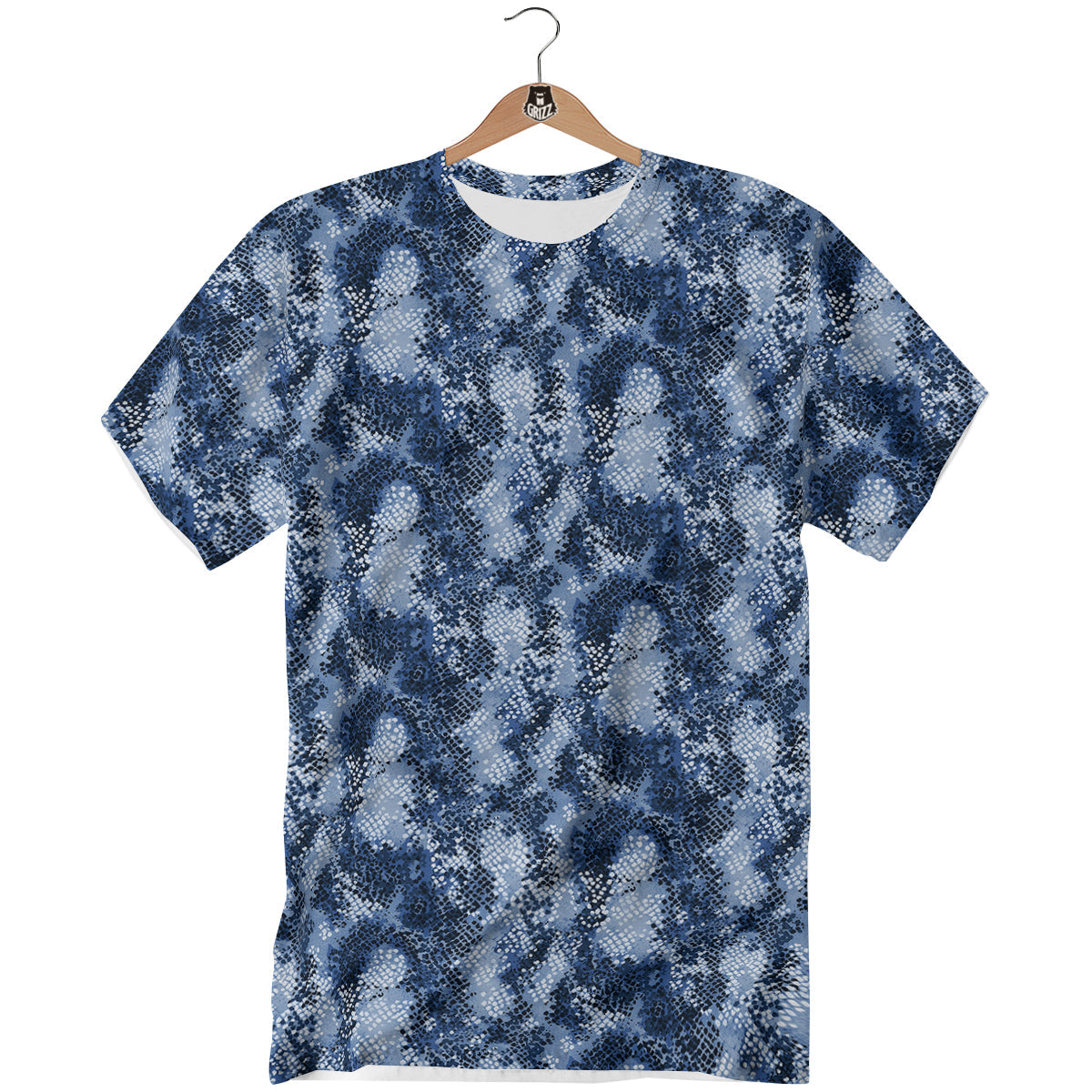 Snakeskin Watercolor Print Pattern T-Shirt-grizzshop
