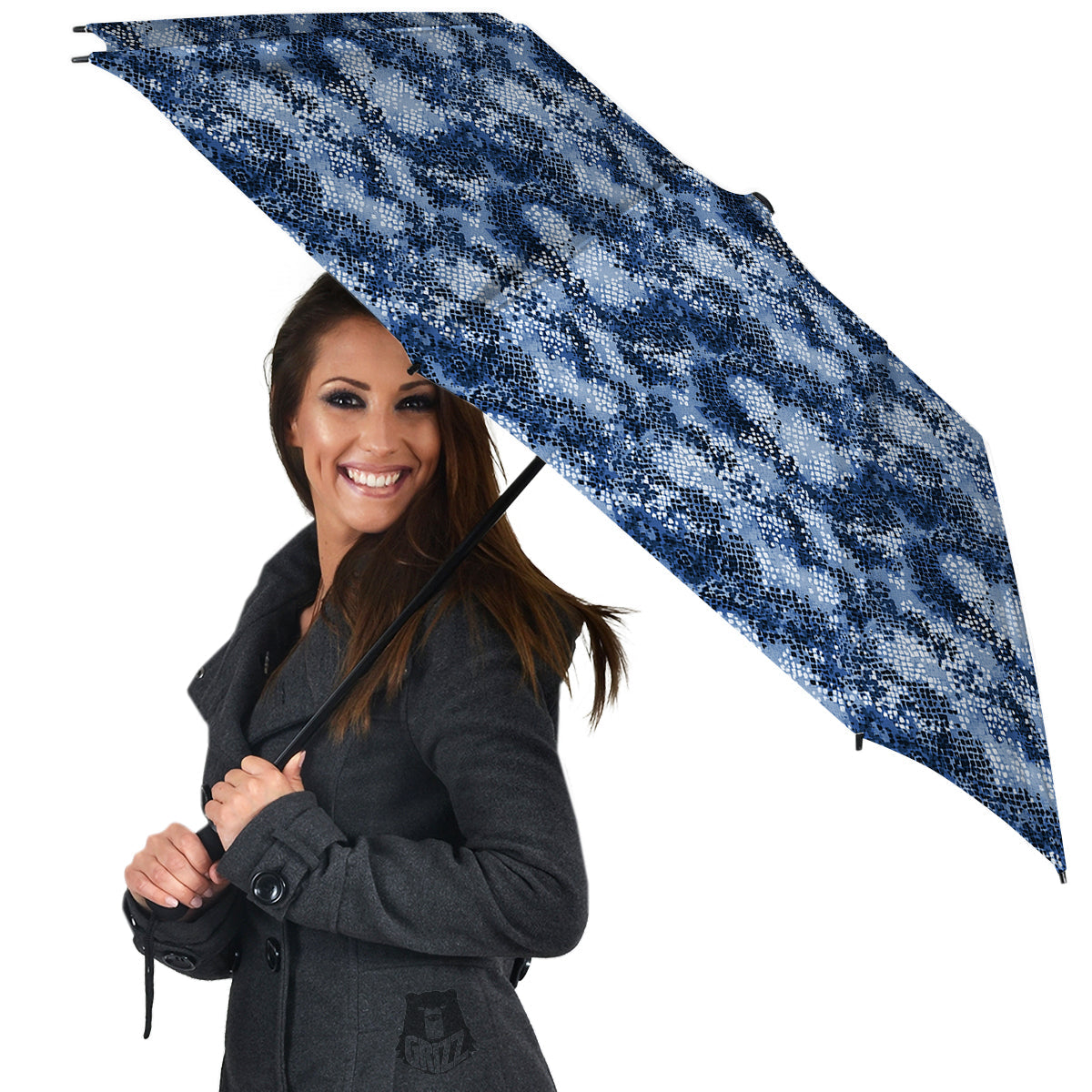 Snakeskin Watercolor Print Pattern Umbrella-grizzshop