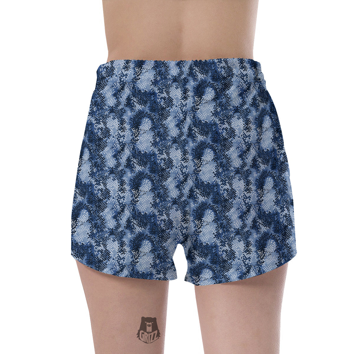 Snakeskin Watercolor Print Pattern Women's Shorts-grizzshop