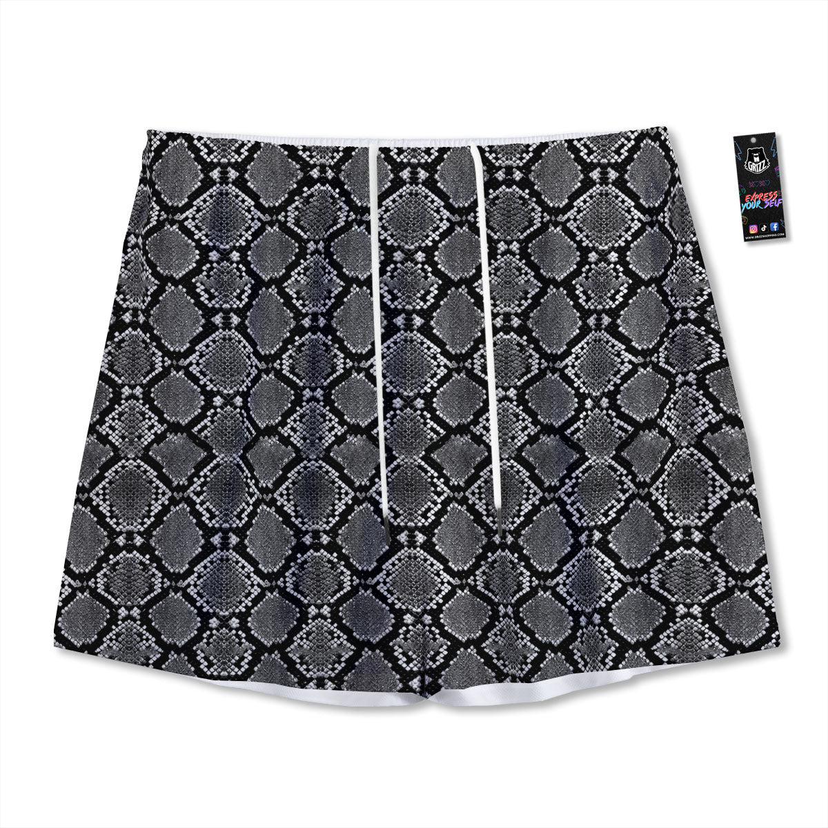 Shark Doodle Print Pattern Mesh Shorts