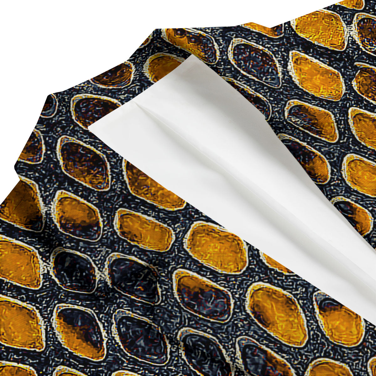 Snakeskin Yellow And Black Print Men's Blazer-grizzshop