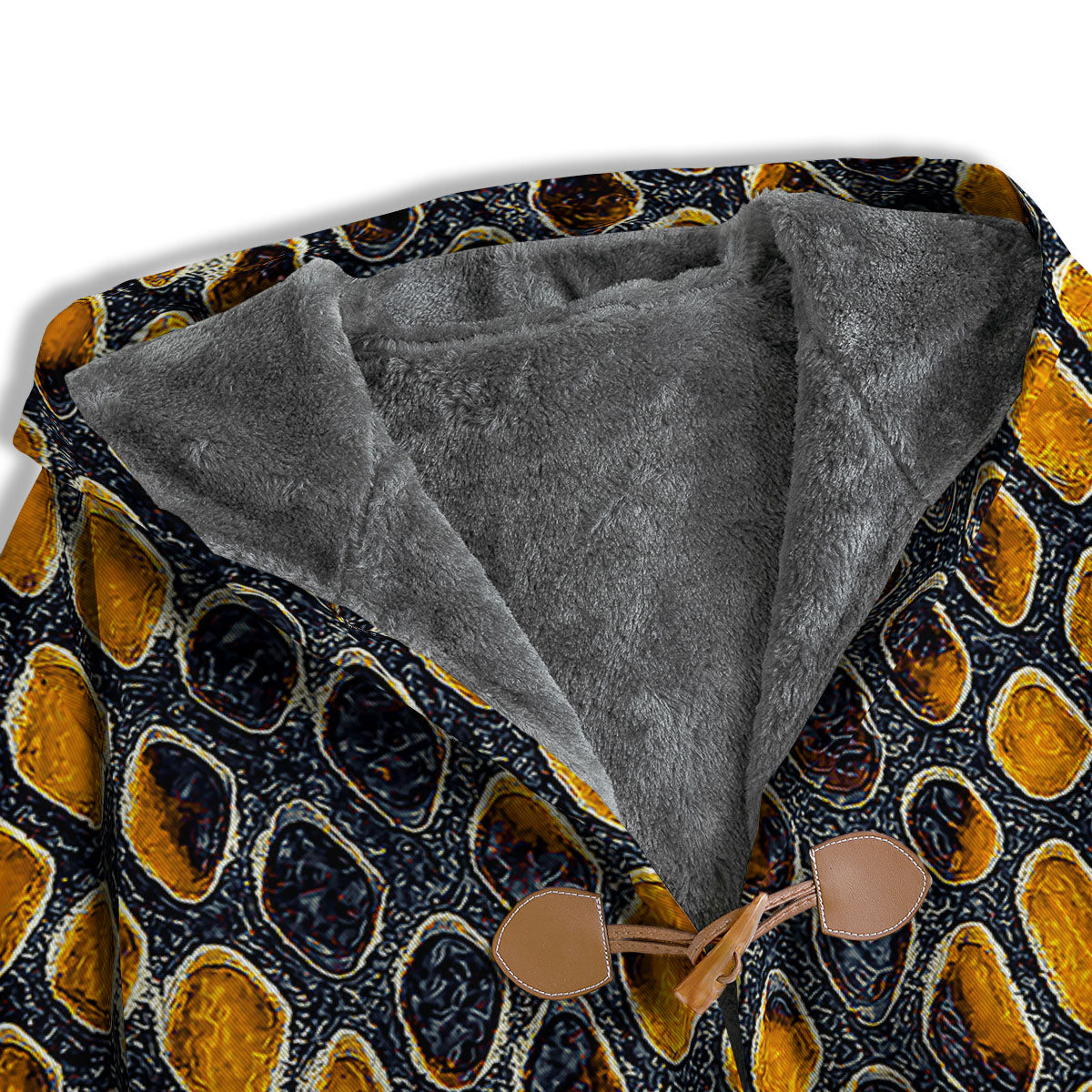 Snakeskin Yellow And Black Print Men's Windbreaker Jacket-grizzshop
