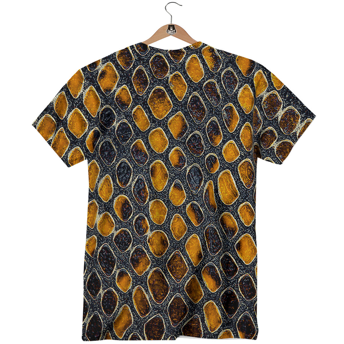 Snakeskin Yellow And Black Print T-Shirt-grizzshop