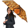 Snakeskin Yellow And Brown Print Umbrella-grizzshop