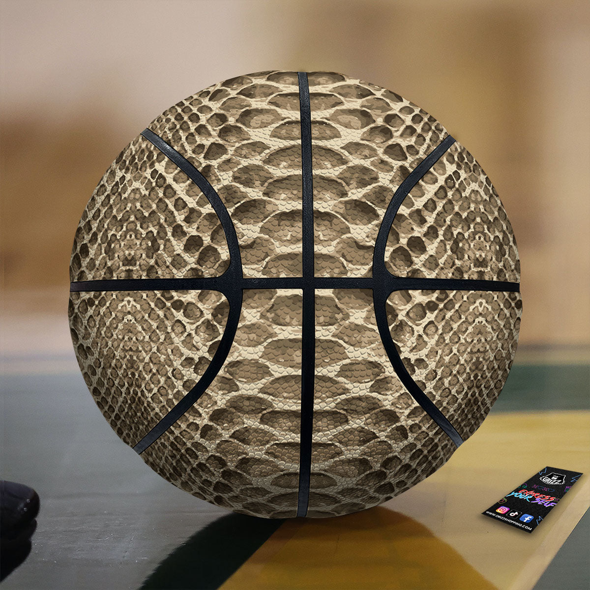 Snakeskin Beige Print Basketball