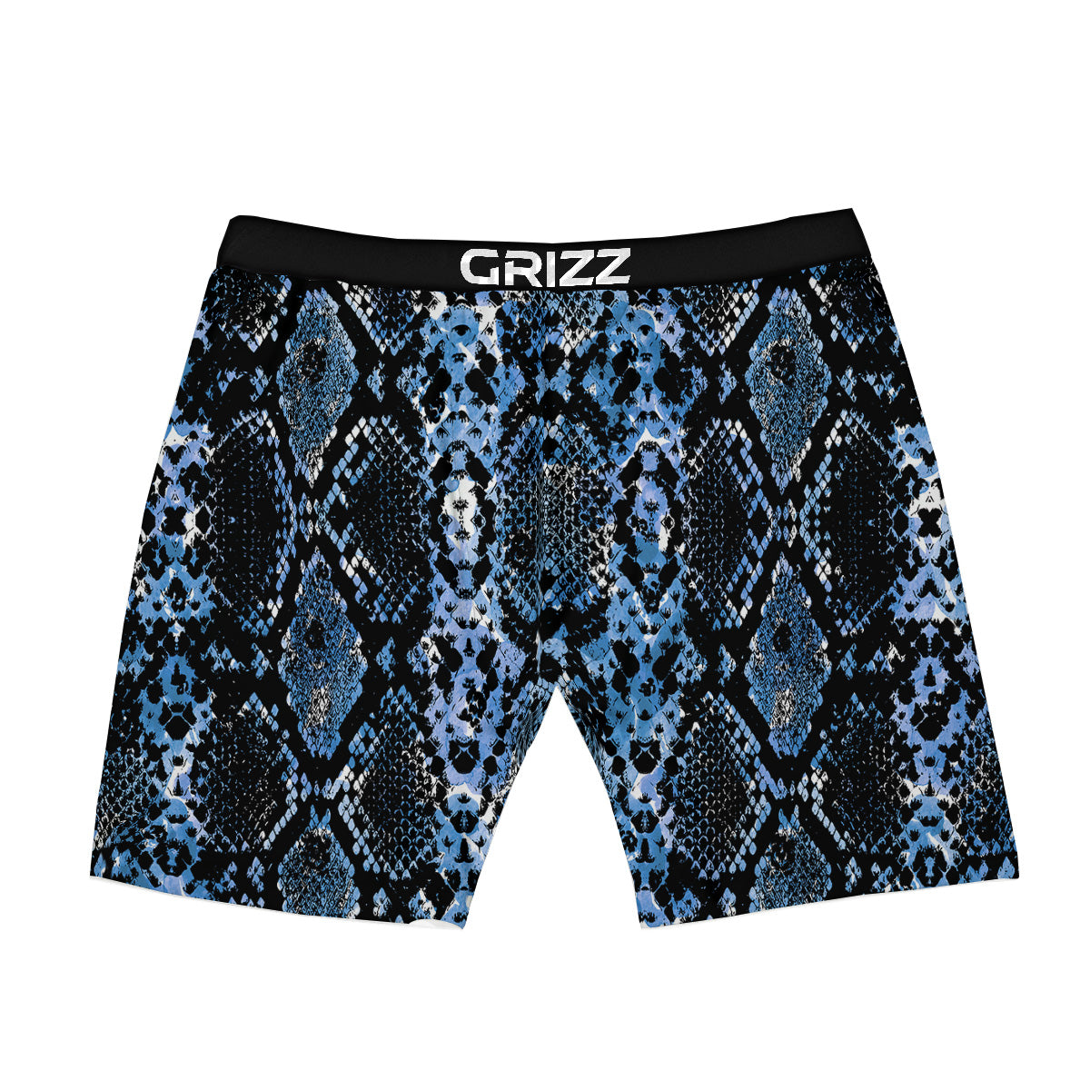 Snakeskin Black And Blue Print Boxer Briefs