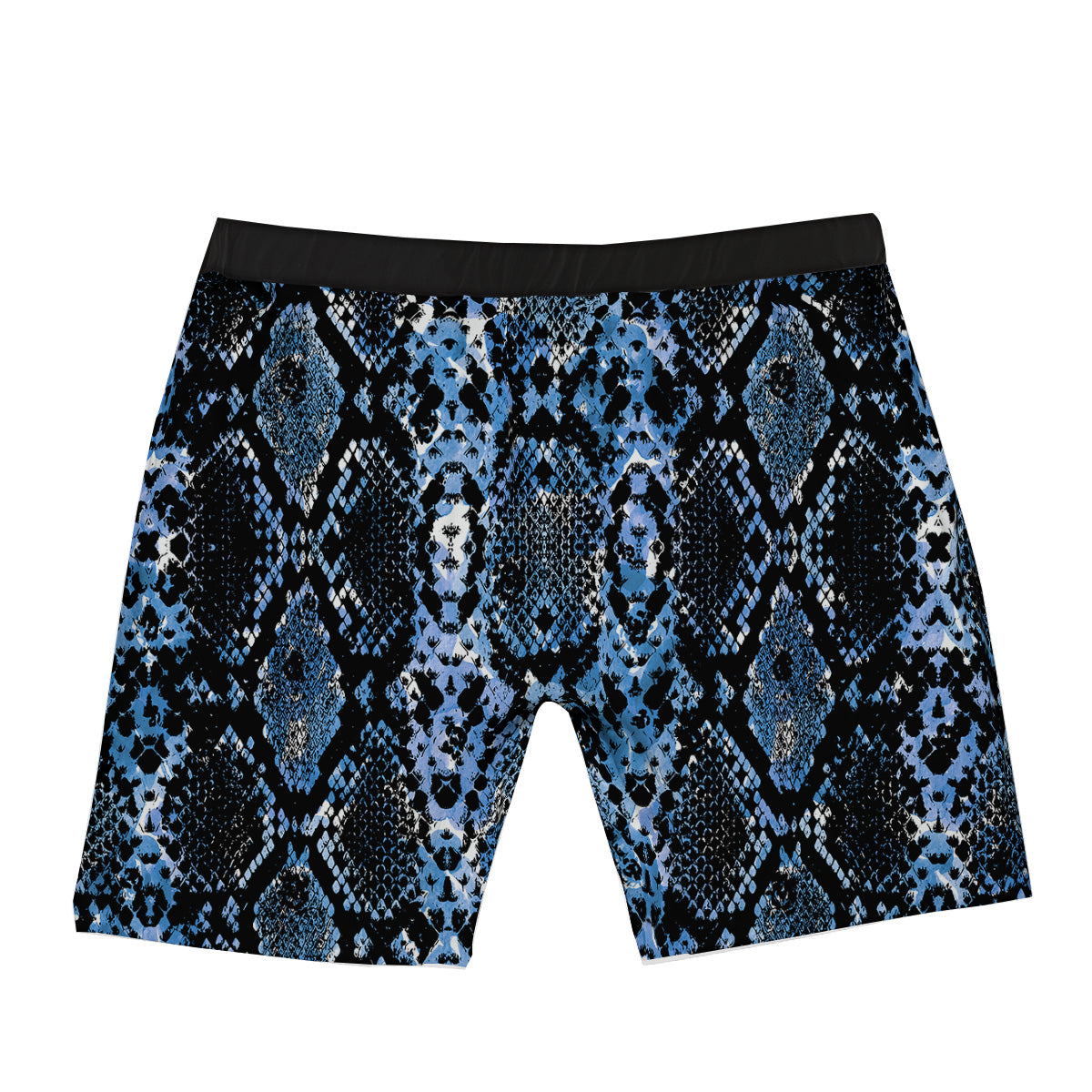 Snakeskin Black And Blue Print Boxer Briefs