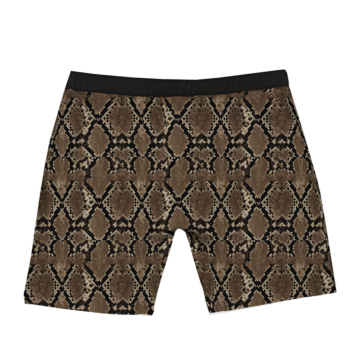 Snakeskin Black And Brown Print Boxer Briefs