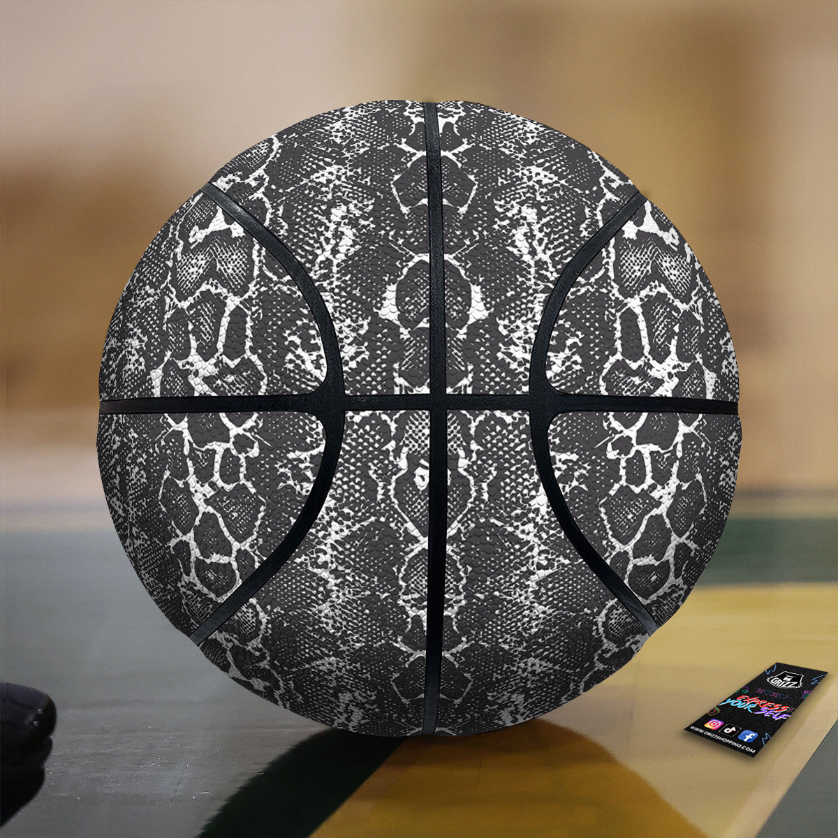 Snakeskin Black Print Basketball