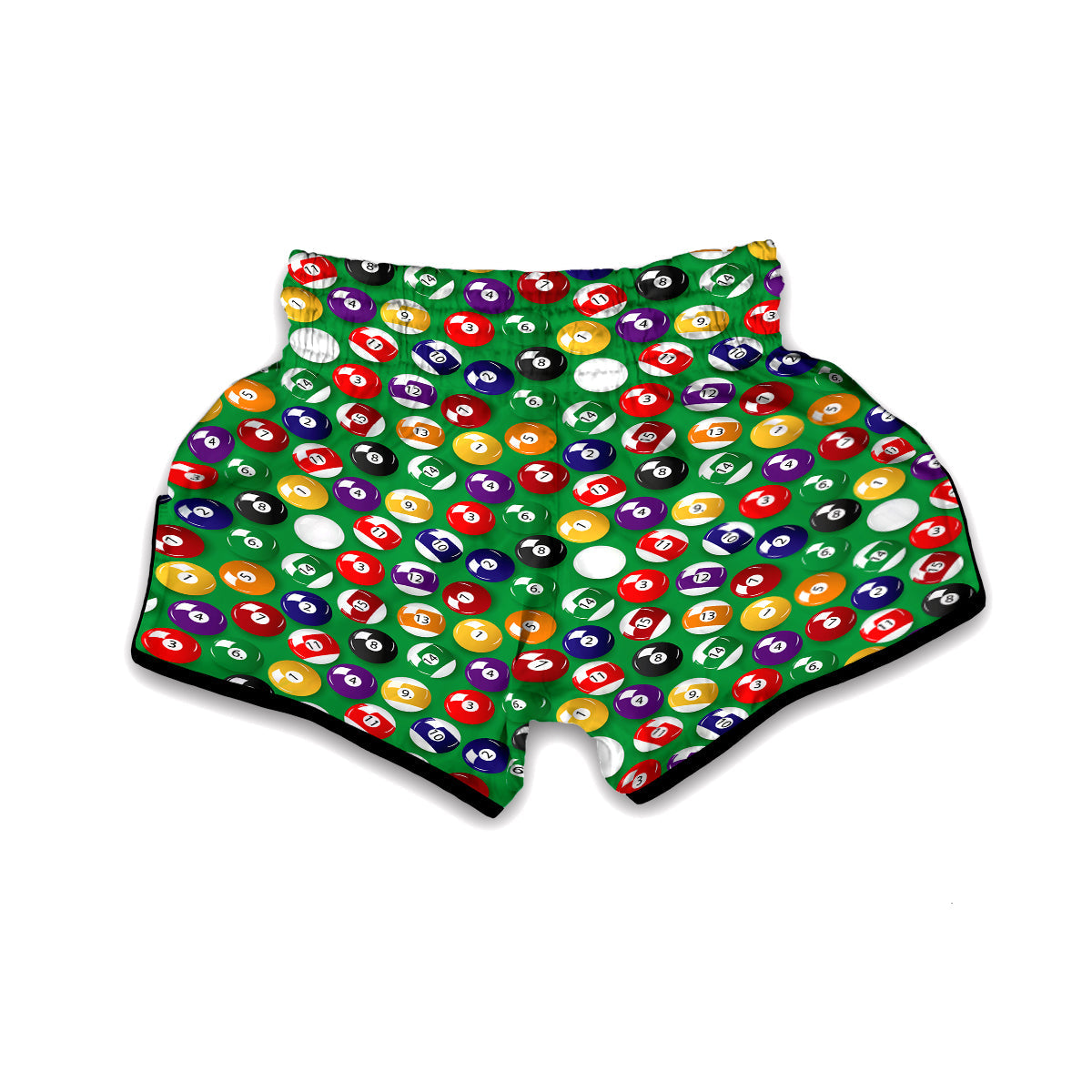 Snooker Ball Print Pattern Muay Thai Boxing Shorts-grizzshop