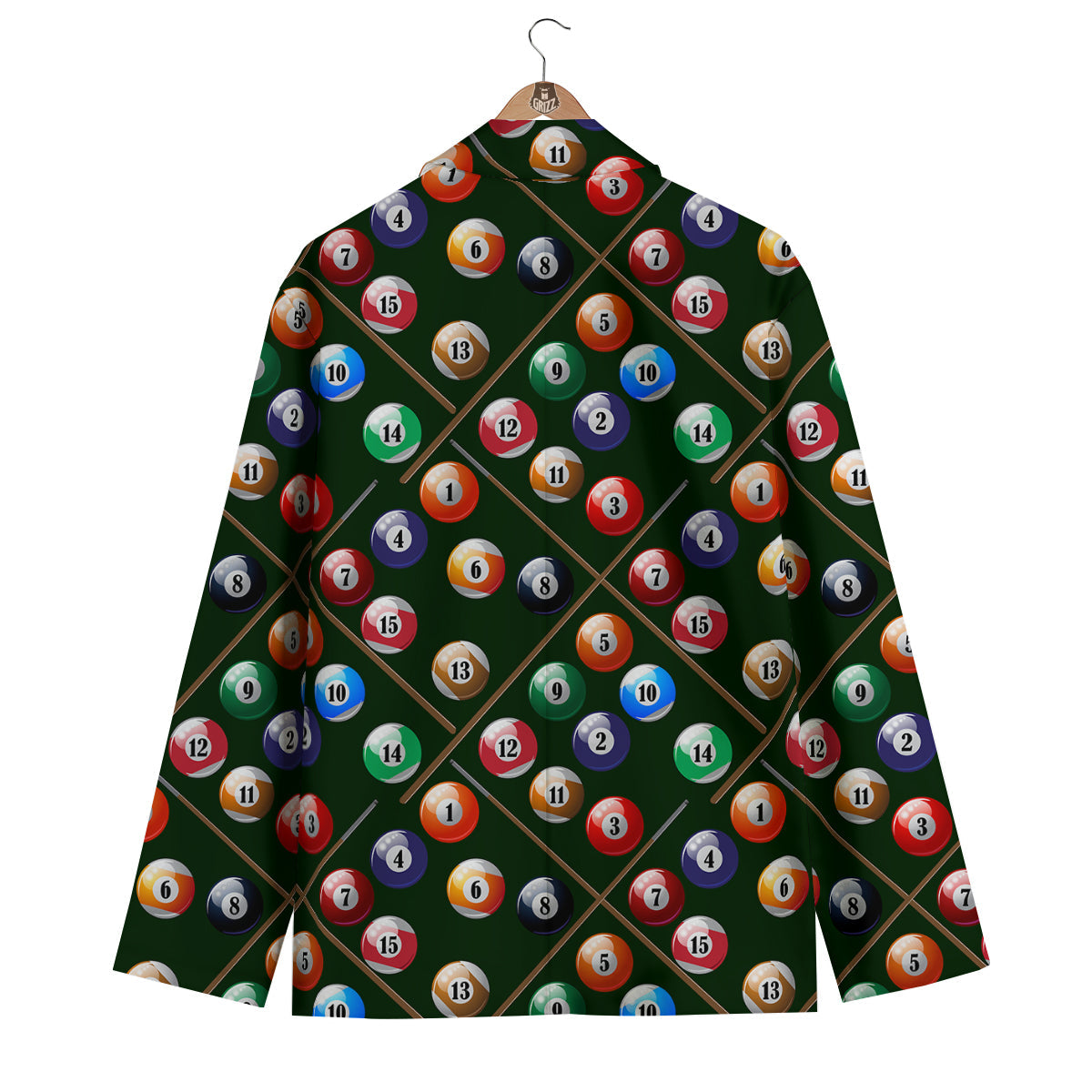 Snooker Cue Print Pattern Men's Blazer-grizzshop