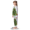 Snow And Christmas Tree Print Kid's Pajamas-grizzshop