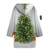 Snow And Christmas Tree Print Men's Windbreaker Jacket-grizzshop