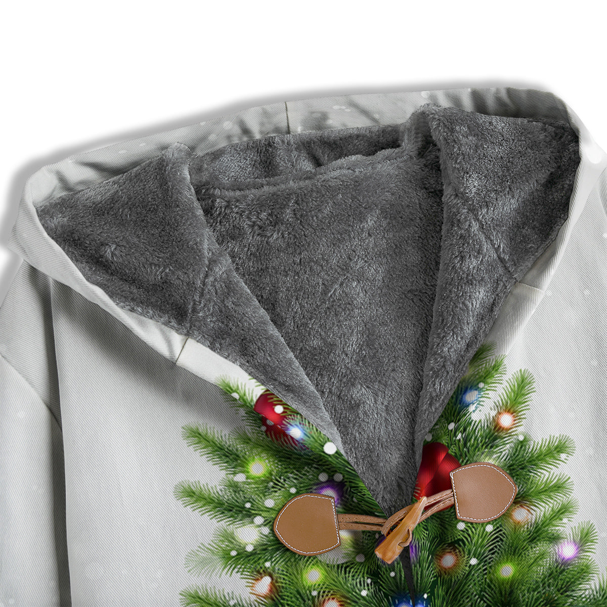 Snow And Christmas Tree Print Men's Windbreaker Jacket-grizzshop