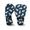 Snow Polar Bear Christmas Pattern Print Boxing Gloves-grizzshop