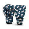 Snow Polar Bear Christmas Pattern Print Boxing Gloves-grizzshop