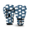 Snow Polar Bear Christmas Tree Pattern Print Boxing Gloves-grizzshop