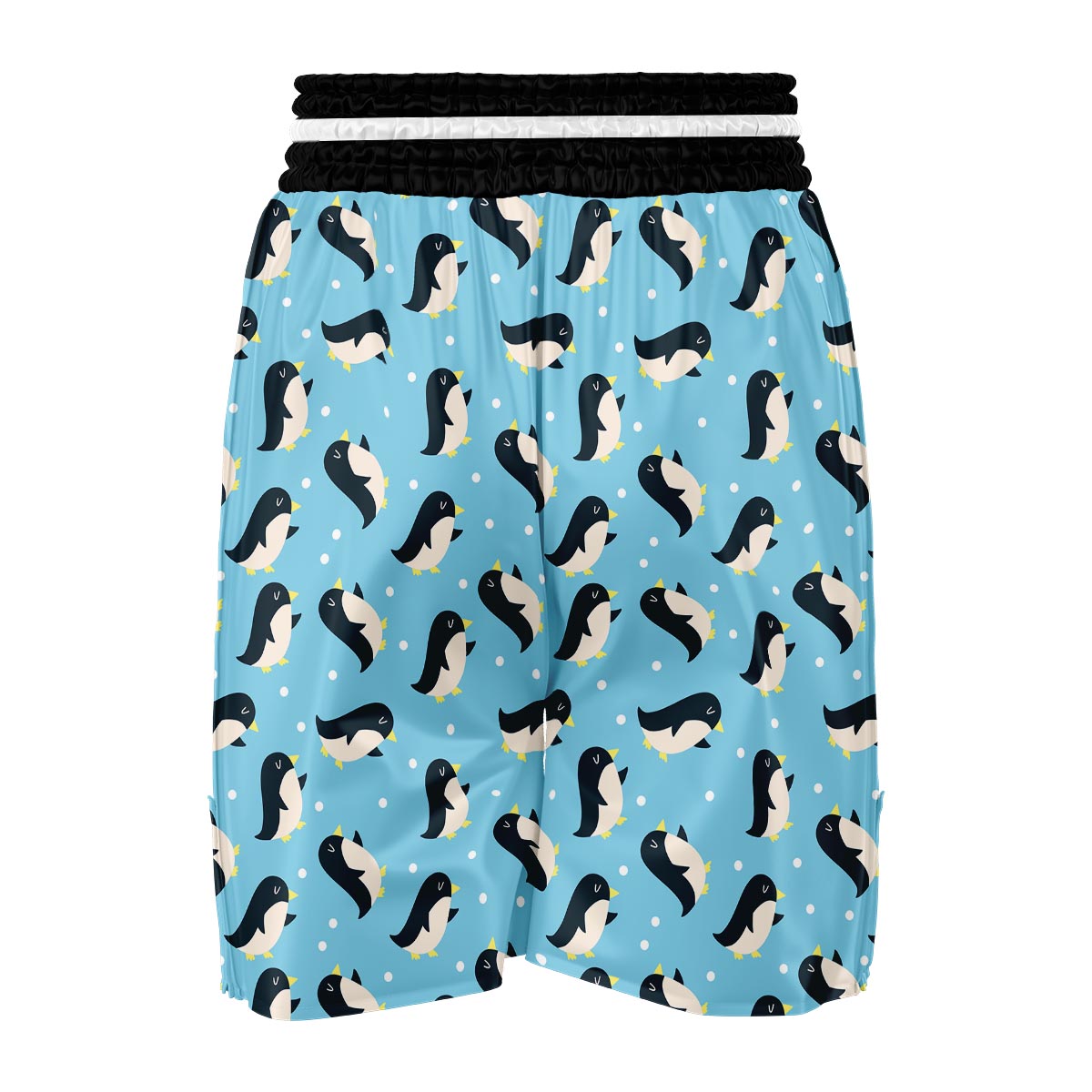 Snow Polka Dot Penguin Pattern Print Boxing Shorts-grizzshop