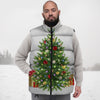 Snow And Christmas Tree Print Down Vest