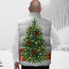 Snow And Christmas Tree Print Down Vest