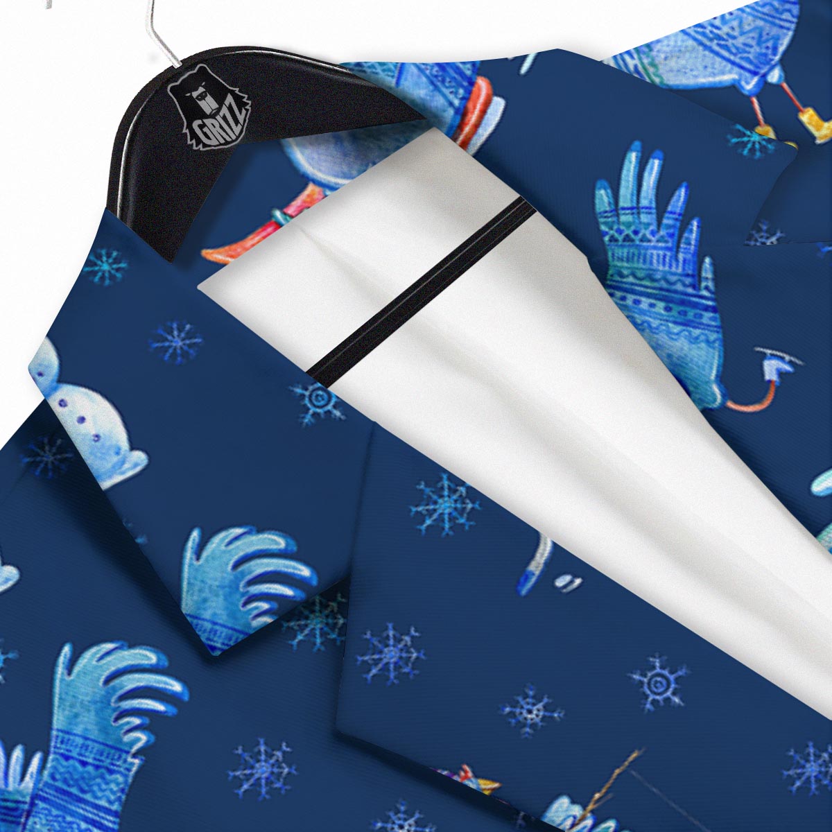 Snowflake And Rooster Print Pattern Men's Sport Coat-grizzshop