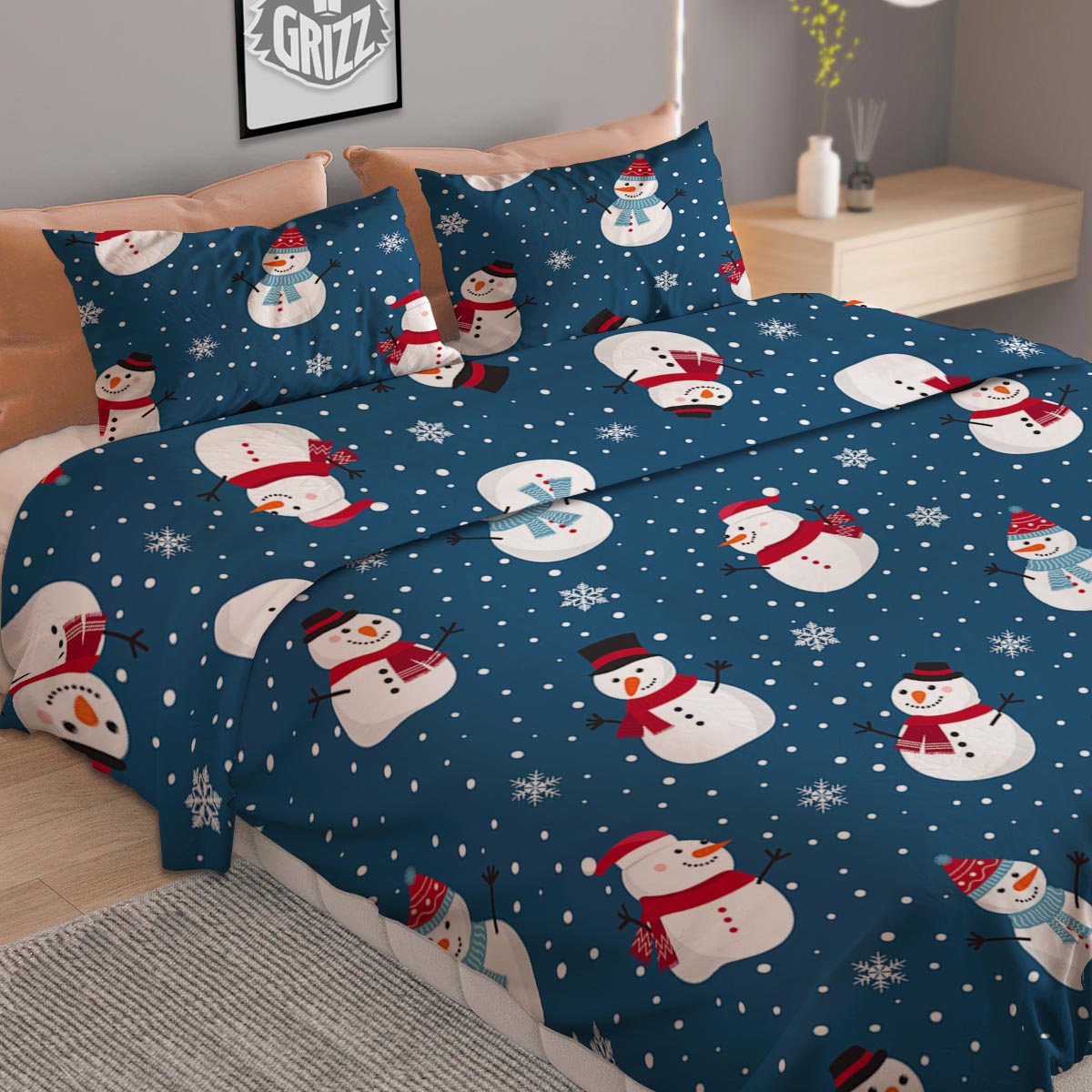 Star of David White And Black Print Duvet Cover Bedding Set