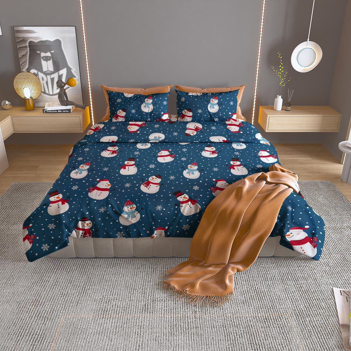 Star of David White And Black Print Duvet Cover Bedding Set