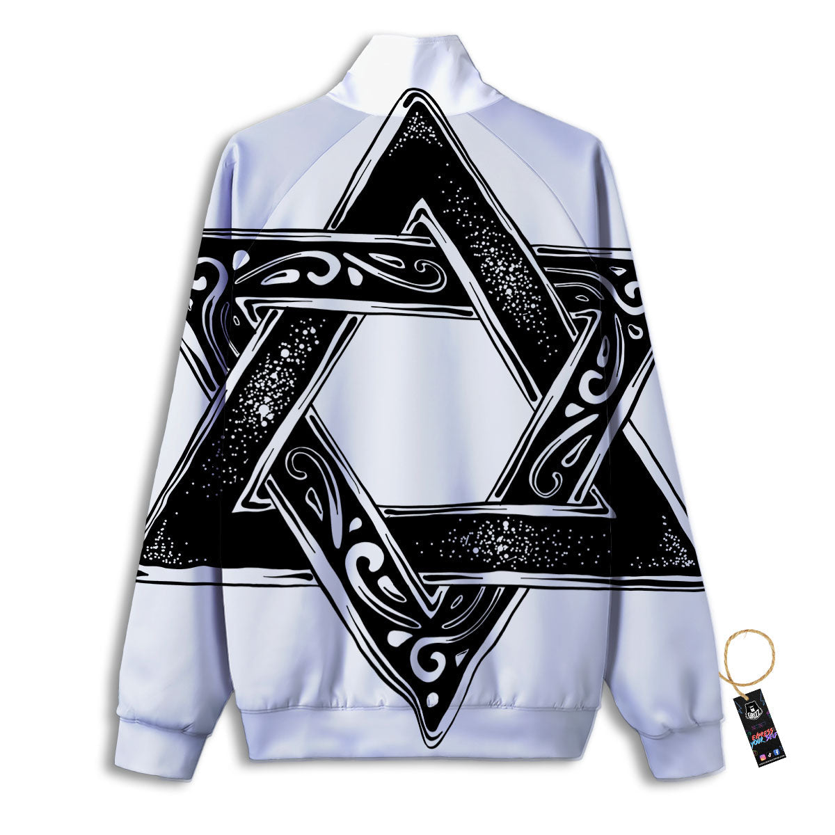Snowflake And Snowman Print Pattern Track Jacket-grizzshop