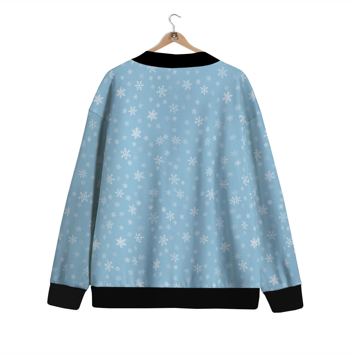 Snowflake Blue Print Pattern Cardigan-grizzshop