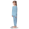 Snowflake Blue Print Pattern Kid's Pajamas-grizzshop