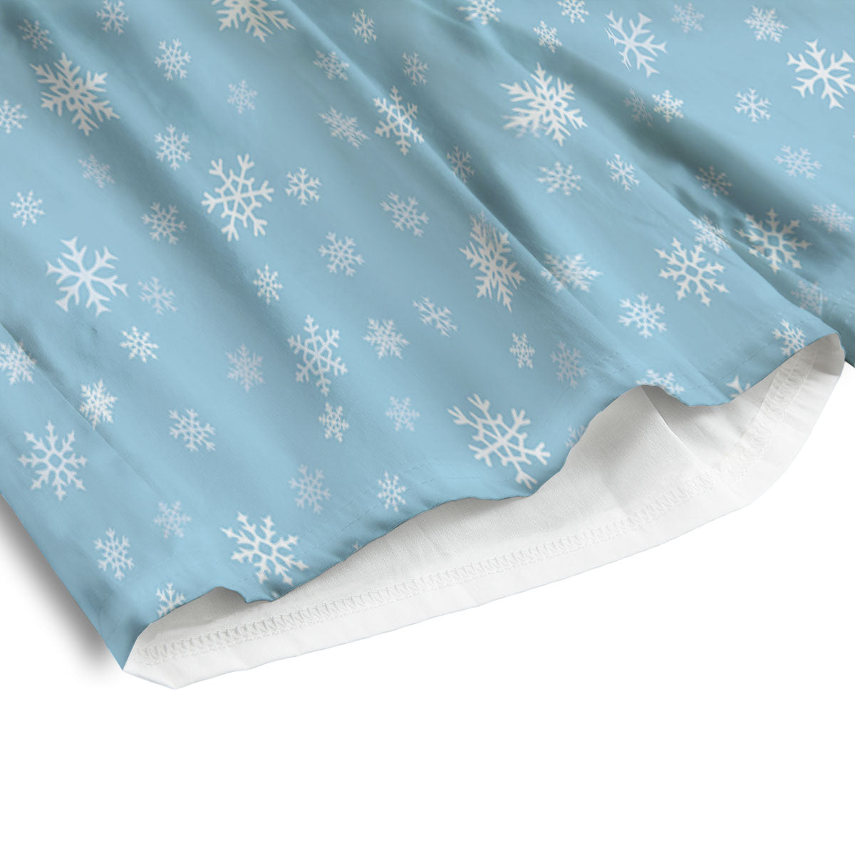 Snowflake Blue Print Pattern Men's Athletic Shorts