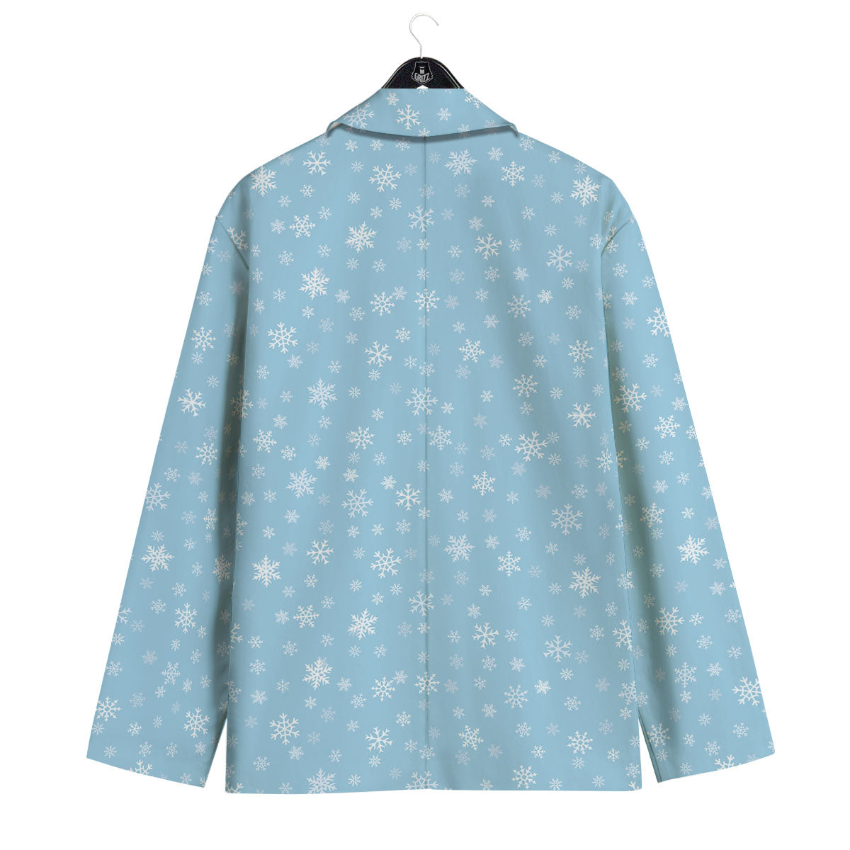 Snowflake Blue Print Pattern Men's Sport Coat-grizzshop