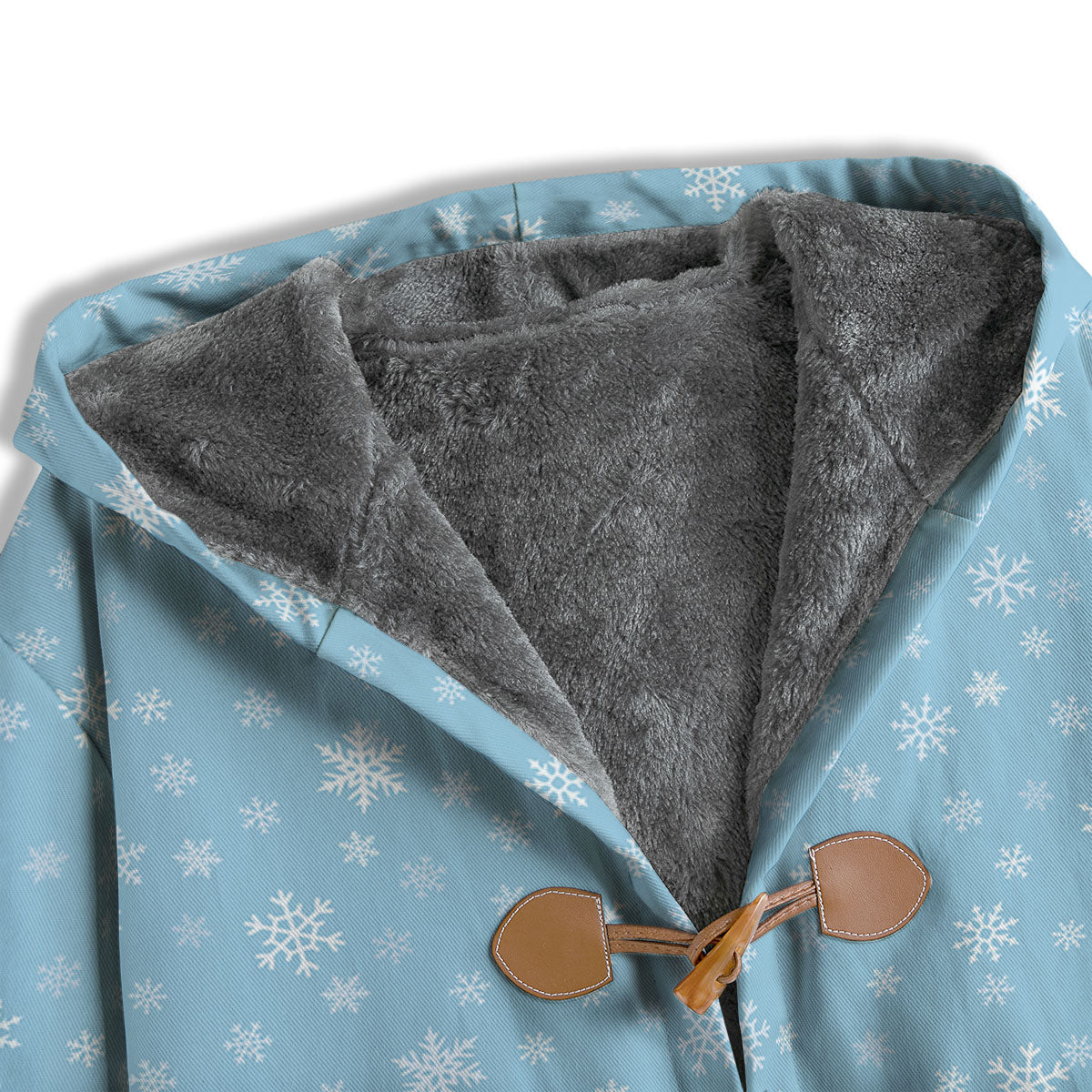 Snowflake Blue Print Pattern Men's Windbreaker Jacket-grizzshop