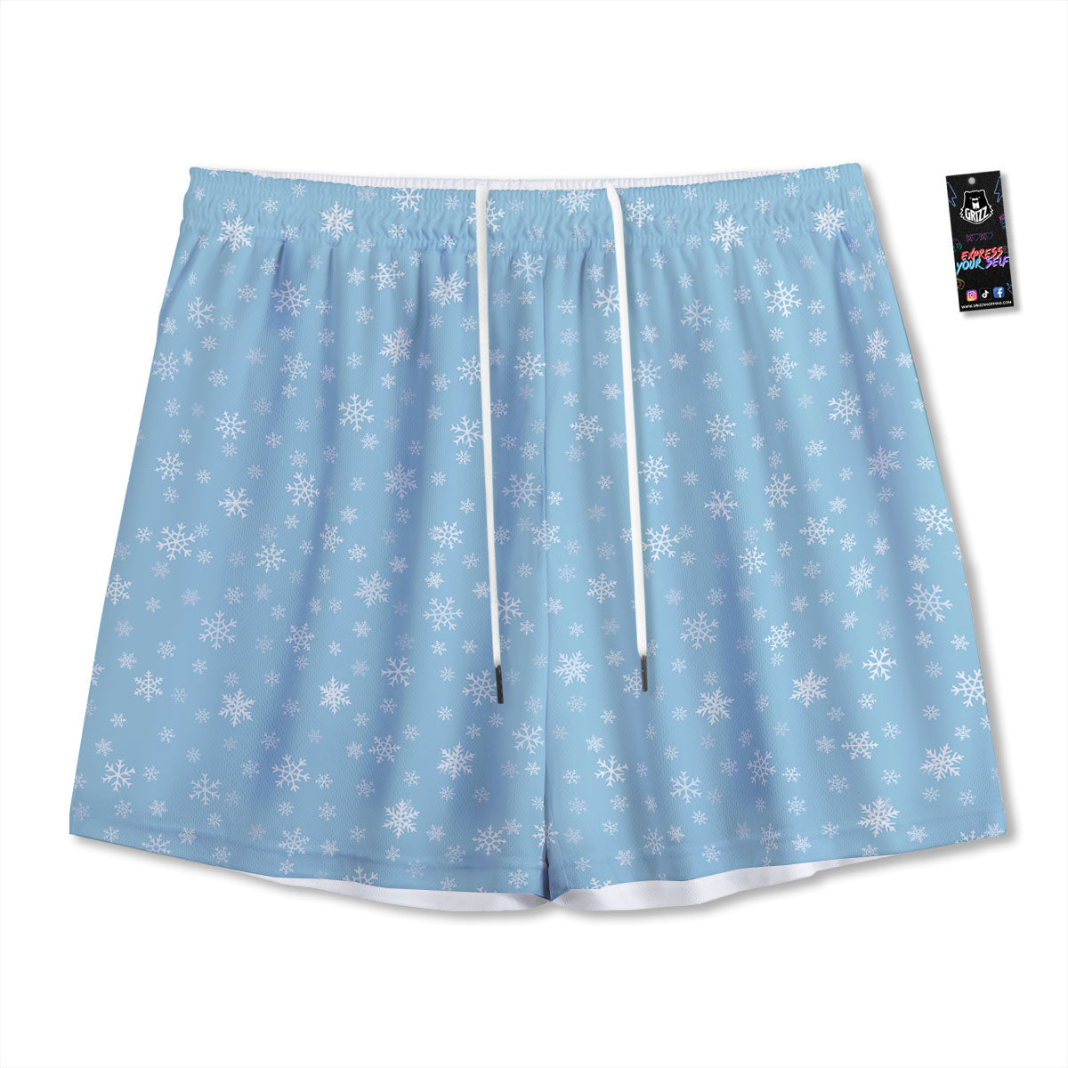 Shark Cute Print Pattern Mesh Shorts