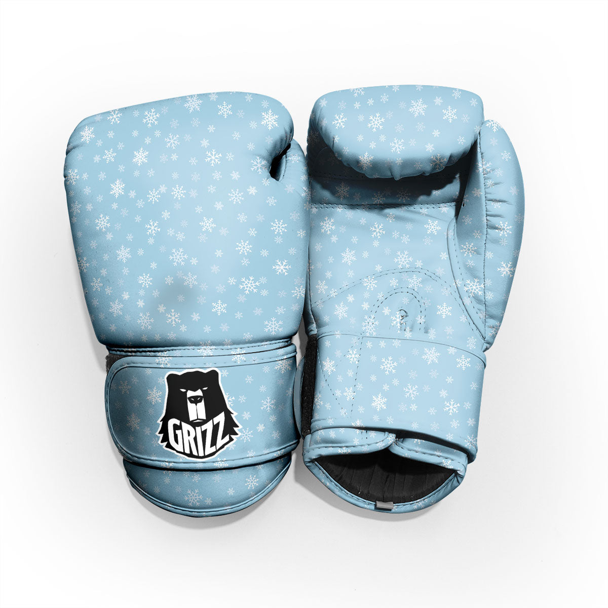 Snowflake Blue Print Pattern Pro Boxing Glove
