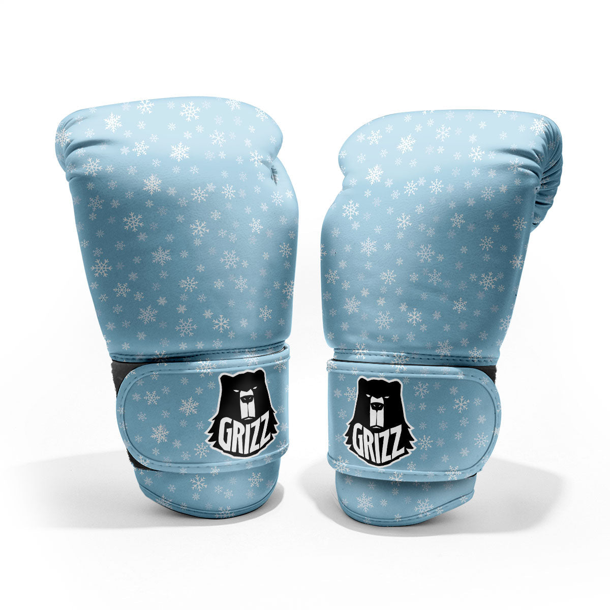 Snowflake Blue Print Pattern Pro Boxing Glove