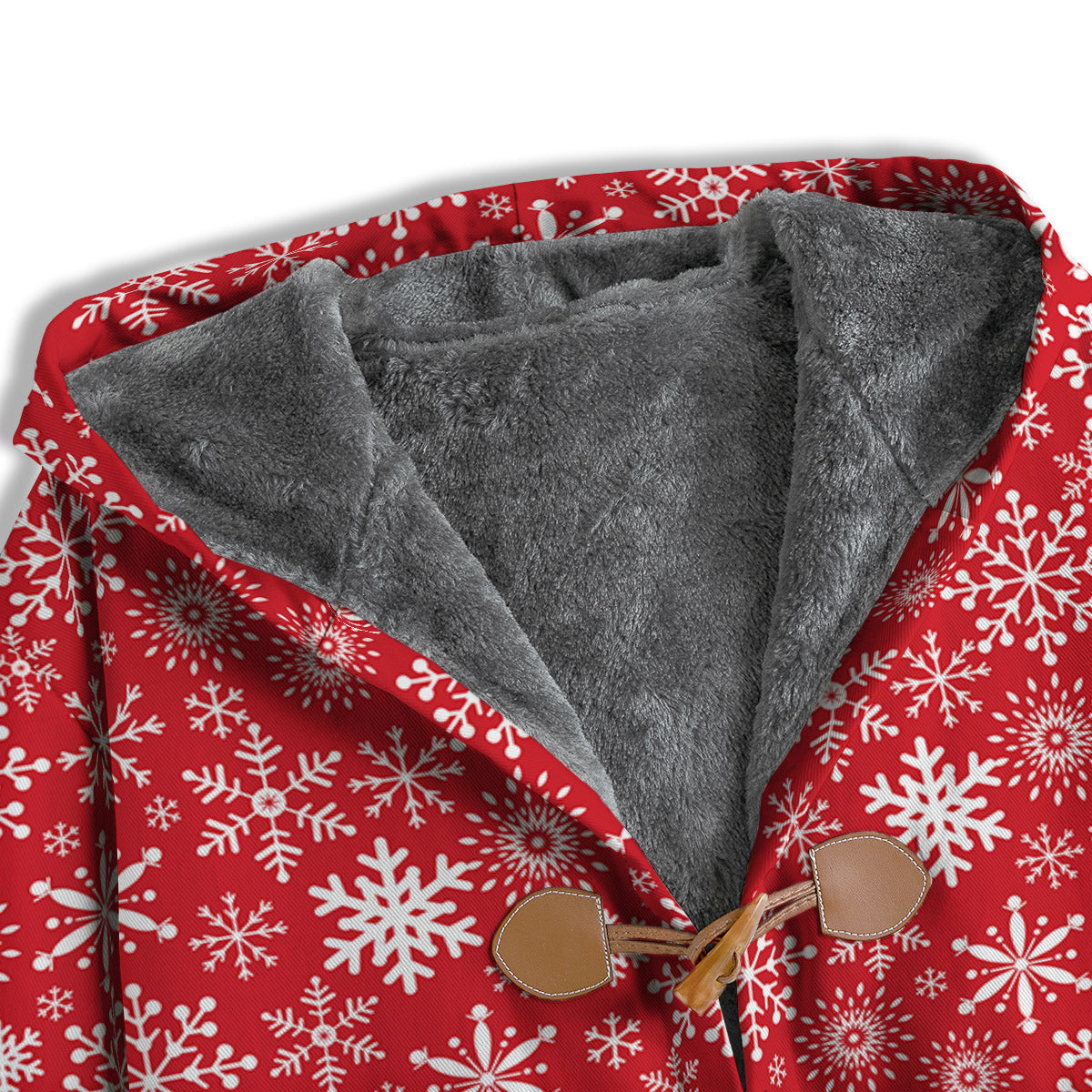 Snowflake Christmas Print Men's Windbreaker Jacket-grizzshop