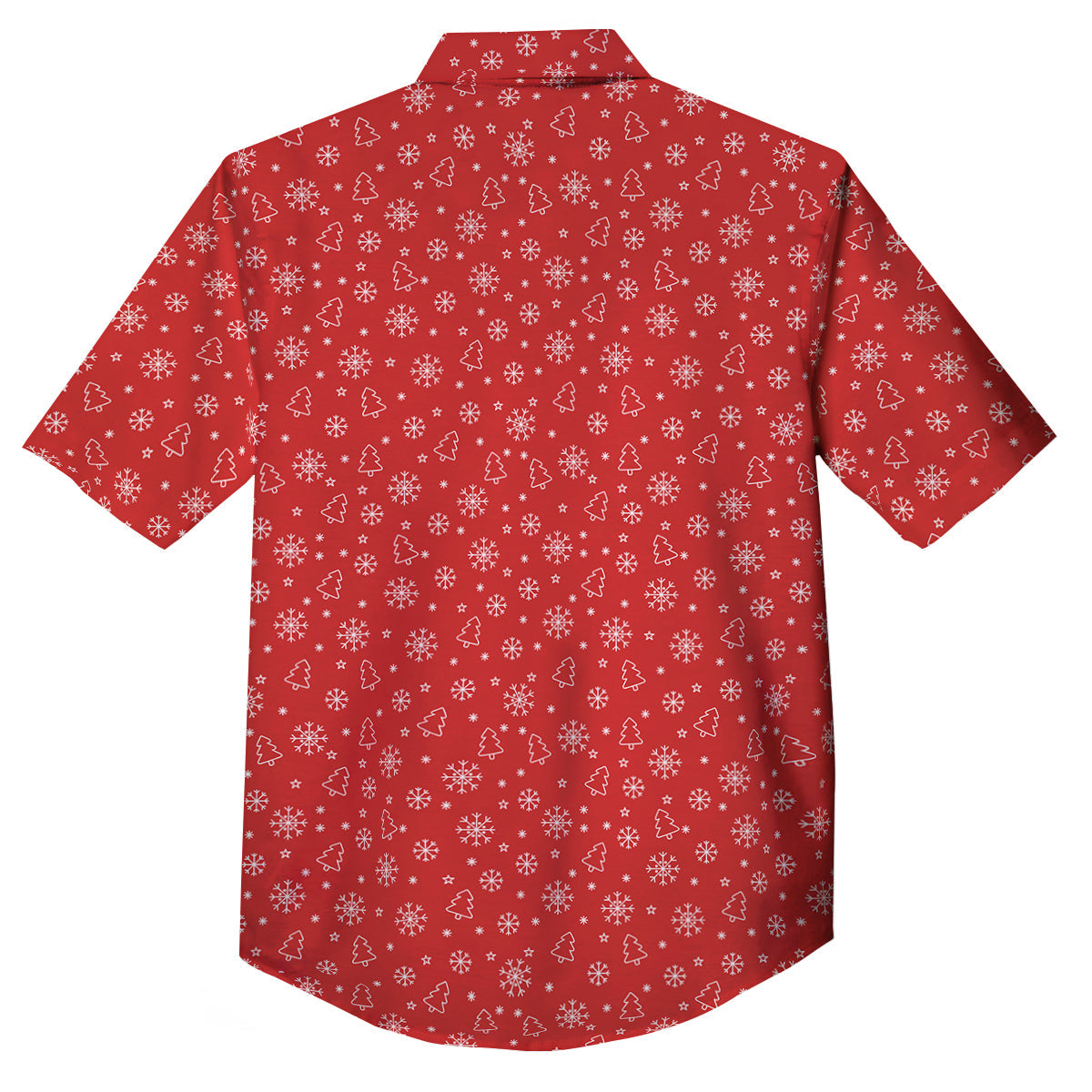 Snowflake Christmas Print Pattern Button Up Shirt-grizzshop