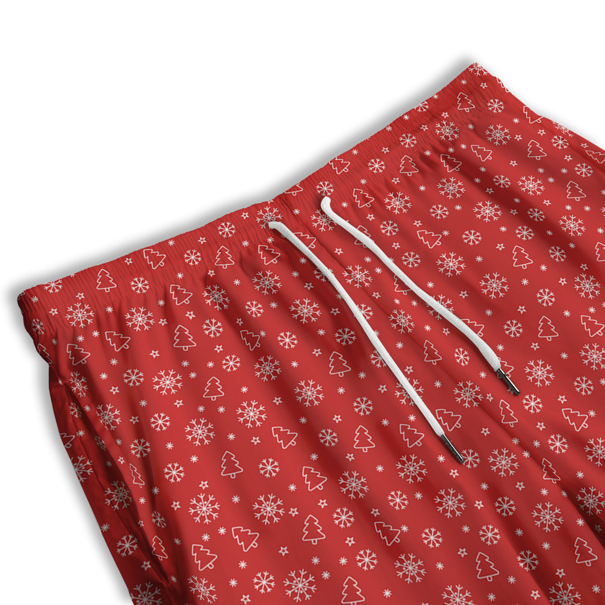 Snowflake Christmas Print Pattern Men's Athletic Shorts