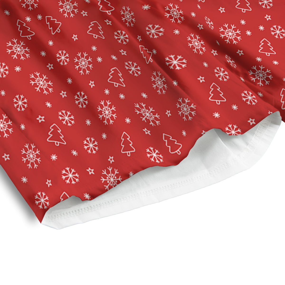 Snowflake Christmas Print Pattern Men's Athletic Shorts