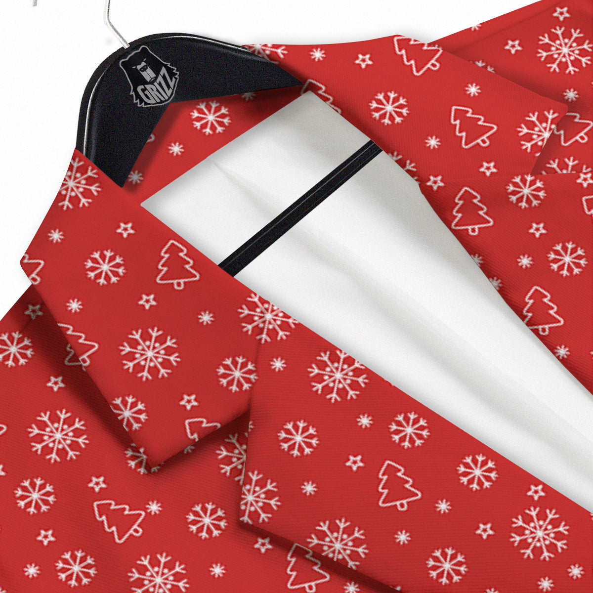 Snowflake Christmas Print Pattern Men's Sport Coat-grizzshop